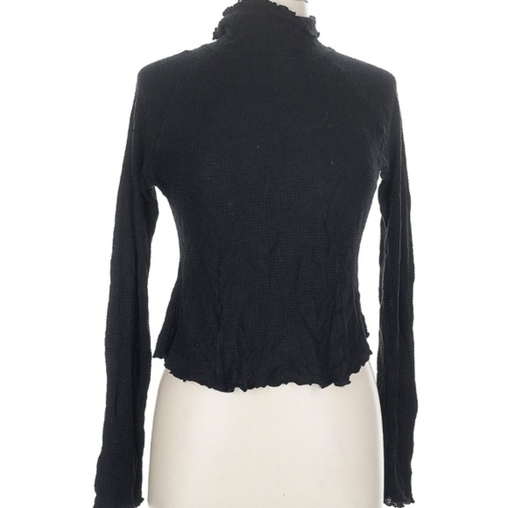 Intimately by Free People Black Women's Top Size Large Turtleneck Large Layering